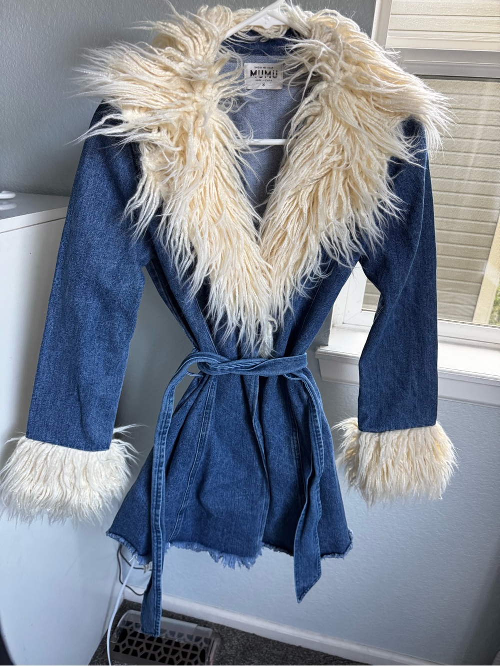 Show Me Your MuMu Penny Lane Denim Coat; size S